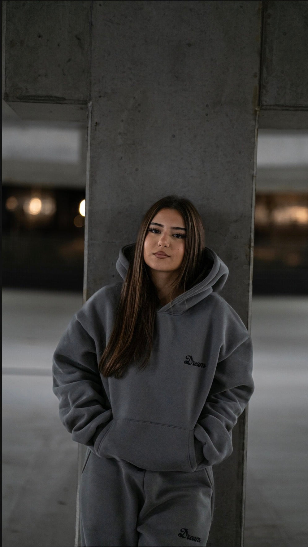 Slide Hoodie"Grey/Black"