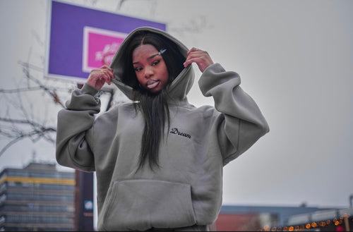 Slide Hoodie"Grey/Black"